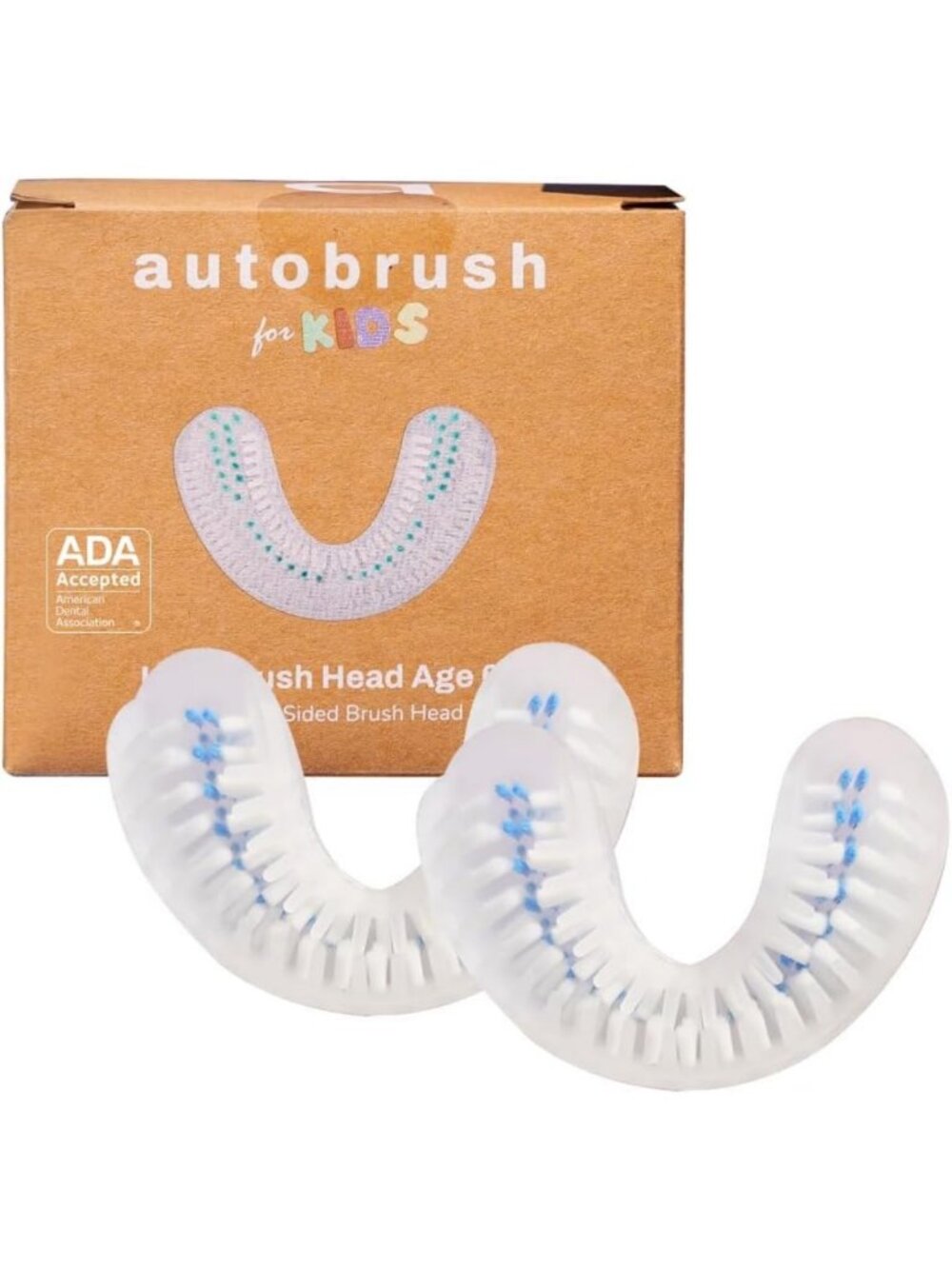 Double-Sided Kids Toothbrush Replacement Heads, Nylon Bristles, ADA Accepted